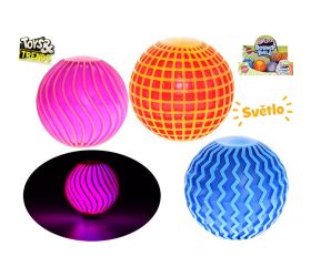 Loptička 6cm disco guľa na batérie so svetlom