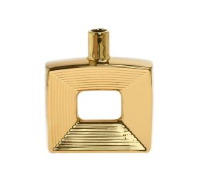 Váza keramika 18,5x6x20,5cm zlatá