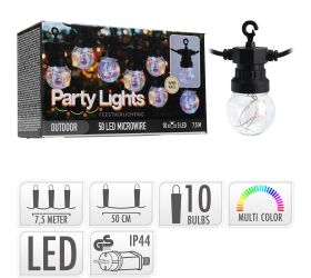 Le2100100 led10 žiarovky farebné dĺ.7,5m elekt.