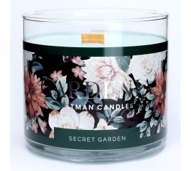 Voň.v skle gardenia malá 650gr zelená