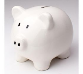 Pokladnička prasa biele dolomit 7,7x6x6,2cm