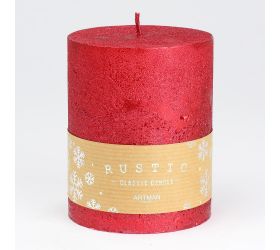 Rustic metalic val.9x11,5 červený