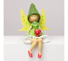 Víla zelená sediaca mix 7x5x14cm