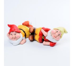 Trpaslík ležiaci keramika 15,7x7,8x8cm mix