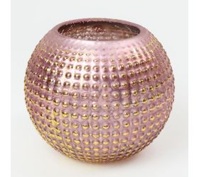 Svietnik sklo sv.fialový 15x14cm