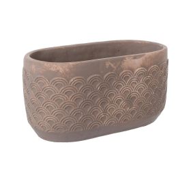 Obal cement brown 25.5*14*h13cm