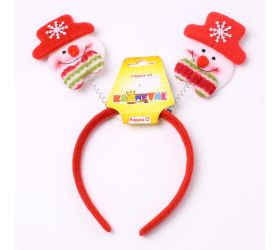 Čelenka vianočná snehuliak/ks