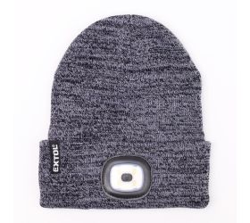 Čiapka s čel. sivá/čierna led 4x45lm