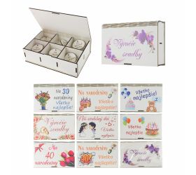 Kazeta drevo+sklo mix v14x22x6cm