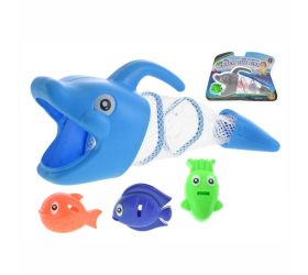 Vodná hra - delfín 27cm + 3rybičky