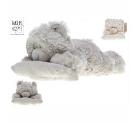 Medvedík plyšový 25cm ležiaci s vankúšikom