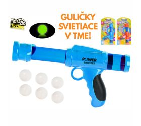 Pištoľ 26cm na guličky svietiace v tme