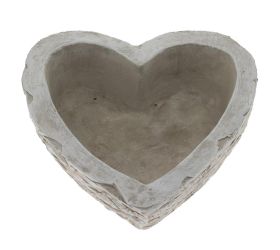 Obal srdce cement bledo-sivé 20cm