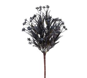 Zeleň drob.kvietky zeleno-modrý metal 37cm