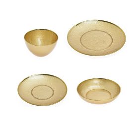 Taniere + misy set sklo zlatý s/24