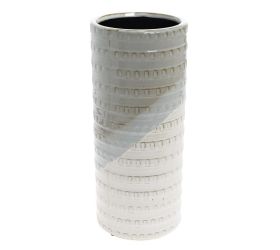 Obal trojfarebný keramika 14*14*33 šedý