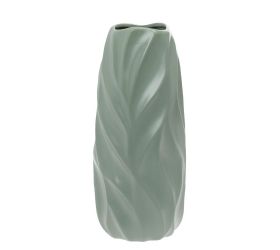 Váza vlnky keramika 11x12x30cm zelená