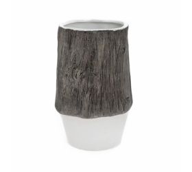 Obal váza keramika 13.5*13.5*21 hnedobiely