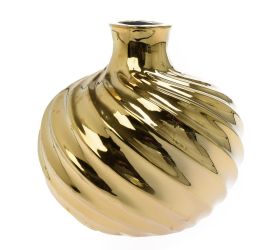 Váza na suché aranž.keram. 6x19x19cm zlatá
