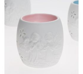 Aromalampa anjele porcelán 7,5x9,5cm bielomodrá