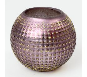 Svietnik sklo fialový 11x10cm