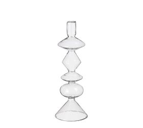 Super cena svietnik costa sklo transp- v25,5xh9cm