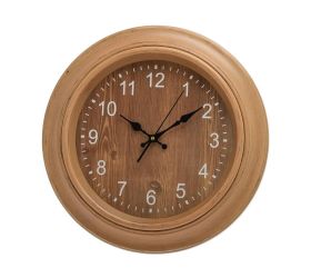 Hodiny nástenné mdf 45cm drevo hnedé