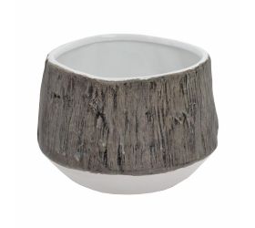 Obal vzor drevo keramika 19*19*13 hnedobiely