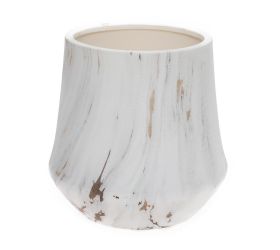 Obal mramor keramika 19x18cm bielozlatá