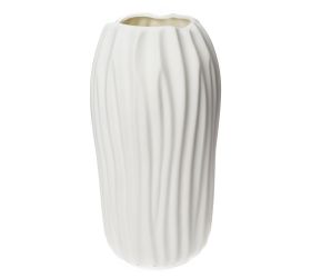 Váza vlnky keramika 14x14x29,5cm biela