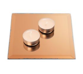Podložka medená/zrkad./sklo 15x15cm specchio-oro.-150x150