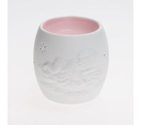 Aromalampa anjel porcelán 7,5x9,5cm biela