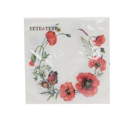 Tl125500 servítky 33x33 cm/20ks/3vrst. maková estetika