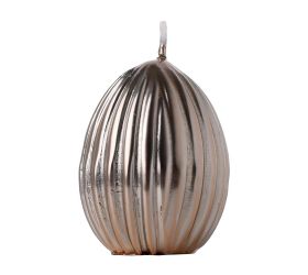 Vajce malé vrúbkované rose gold. 6x8cm