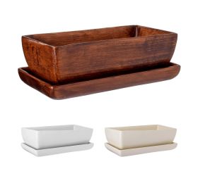 Dp2027 kaktusiarka kvetináč+miska štvorec malý 1