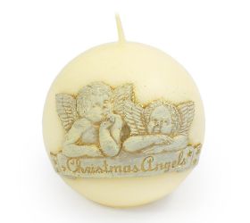 Vianočný anjel guľa 80 ecru