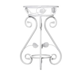 Kw029 stojan na kvet biely 50cm