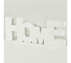 Drevo nápis home biel/nat