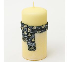 Šálik val.7x14 krem+zelený