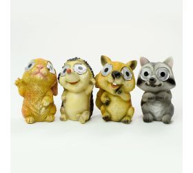 Lampa solár zvieratko 11cm/mix4