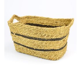 Super cena koš slama  malý  basket kr2002480 36x25x20cm