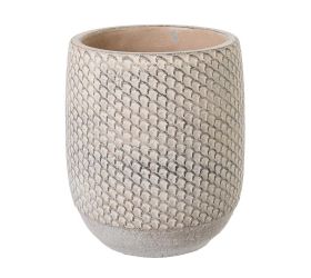 Obal cement antique lt.brown d17*h20cm