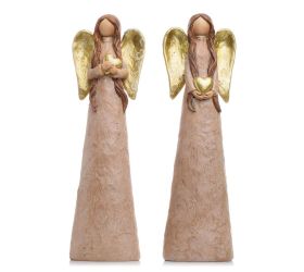 Anjel so srdcom mix/2 zla/béž poly 7.5*5*25