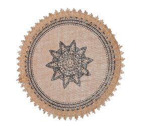 Prestieranie juta ornament 39cm čierna natur