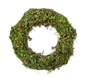 Veniec ratan/ mach zelený 25*25*6