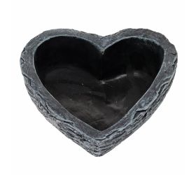 Obal srdce cement sivé 20cm