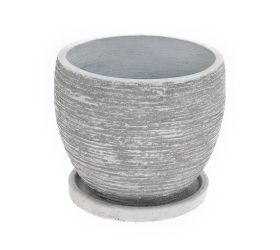 J149 kvetináč + miska faith biela 44x36cm xl