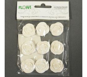 24fl01-66 ružičky biele 2,5x2,5cm s/9 lepiace