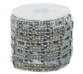 Glitre na stuhe striebro 3m
