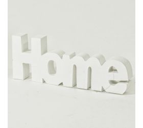 Drevo nápis home biel/nat